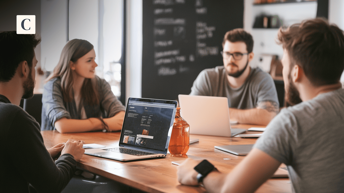 wspomnienia z historią marki staruszka wspominająca stare reklamy marki przy rodzinnym stole